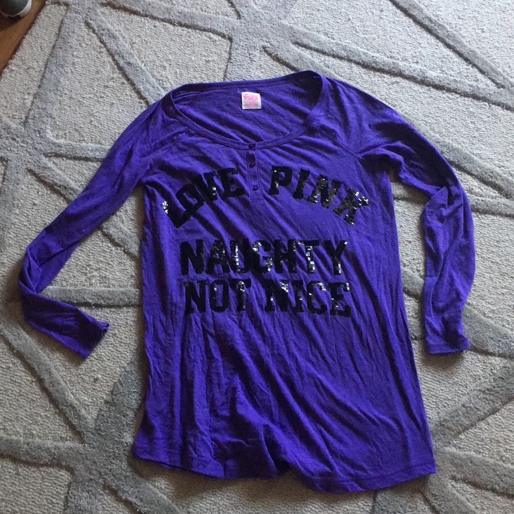 Pink Victoria’s Secret Long sleeve Shirt Medium